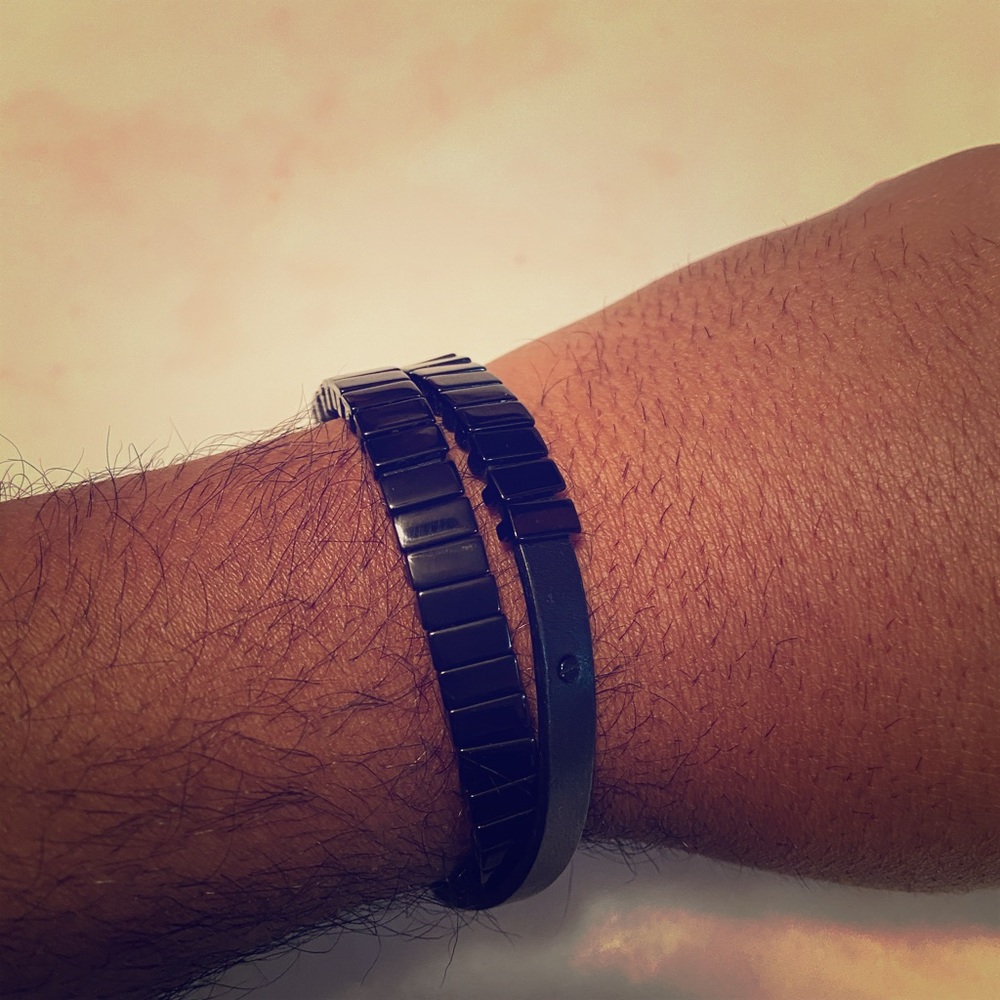 Michael Kors Metal/Leather Double Wrap Bracelet